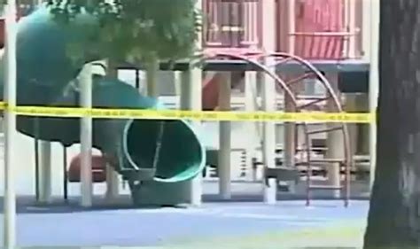 Children injured by acid poured on playground slides